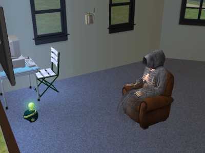 У меня смерть продвинутая, прибьет кого, нибудь, да за телик...